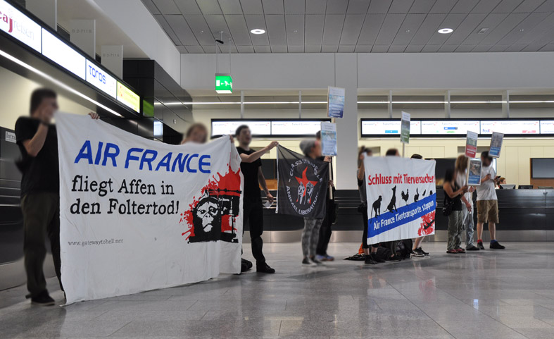 Kundgebung gegen Air France-KLM Zürich