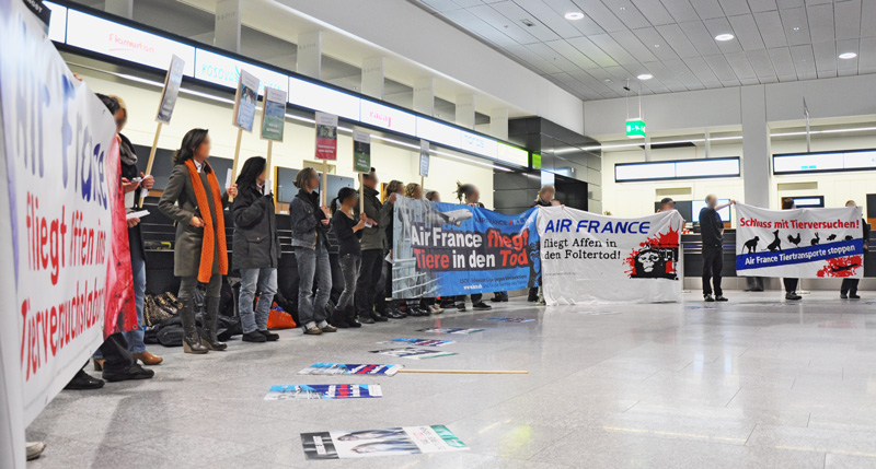 Demo gegen Air France-KLM Zürich