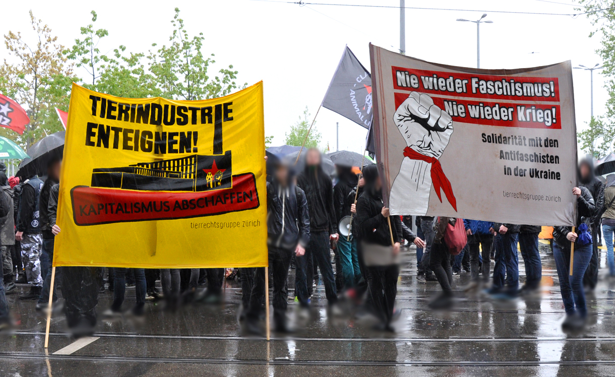 Demo 1 Mai Tierrechtsgruppe Zürich