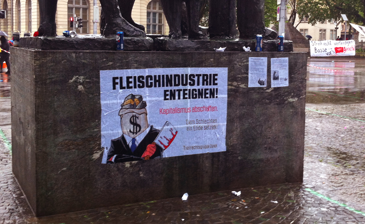 Demo 1 Mai Tierrechtsgruppe Zürich