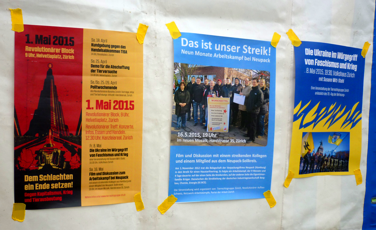 Neupack Tierrechtsgruppe Zürich Ukraine 1 Mai 2015