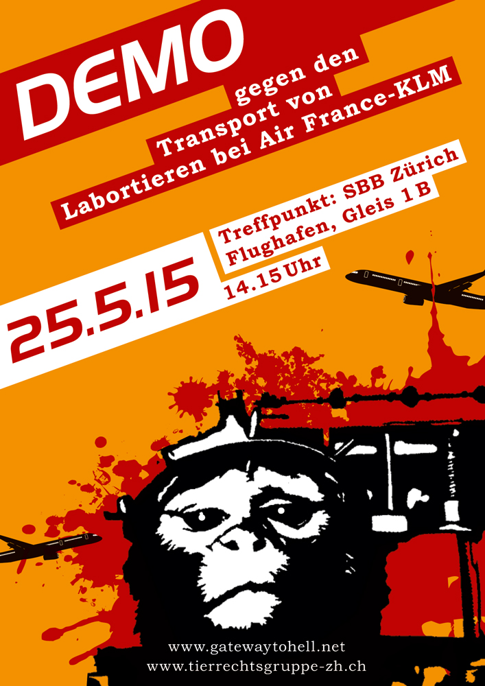 Demo gegen Air France Zürich