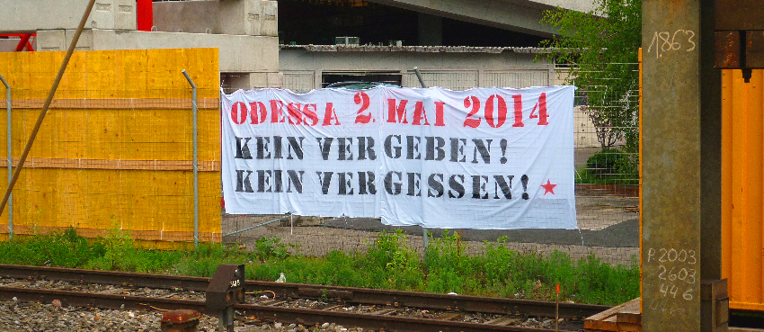 1. Mai Tierrechtsgruppe Zürich 2016 Ukraine Solidarität Odessa