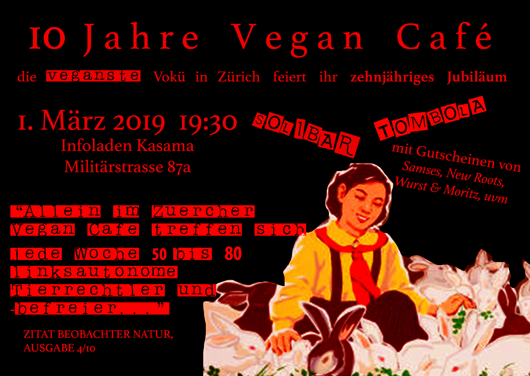 Vegan Cafe Zürich 10 Jahre Kasama